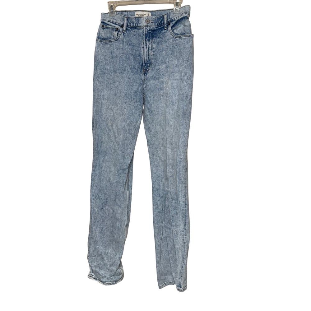 Abercrombie Fitch 90s Straight Ultra High Rise Acid Wash Jeans Size 28